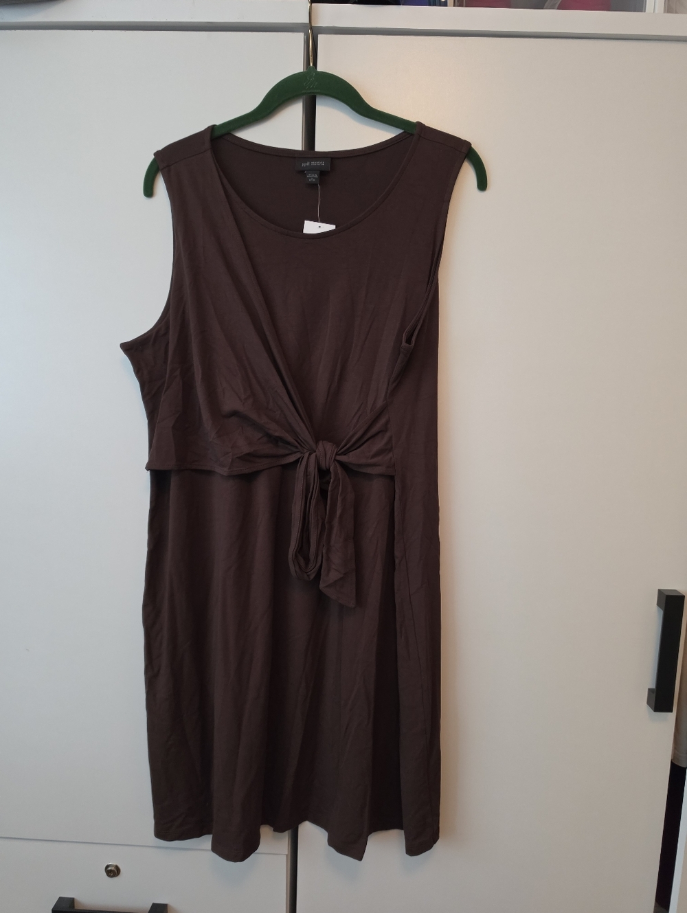 J.Jill LP NWT Brown Tie-Front Sleeveless Dress